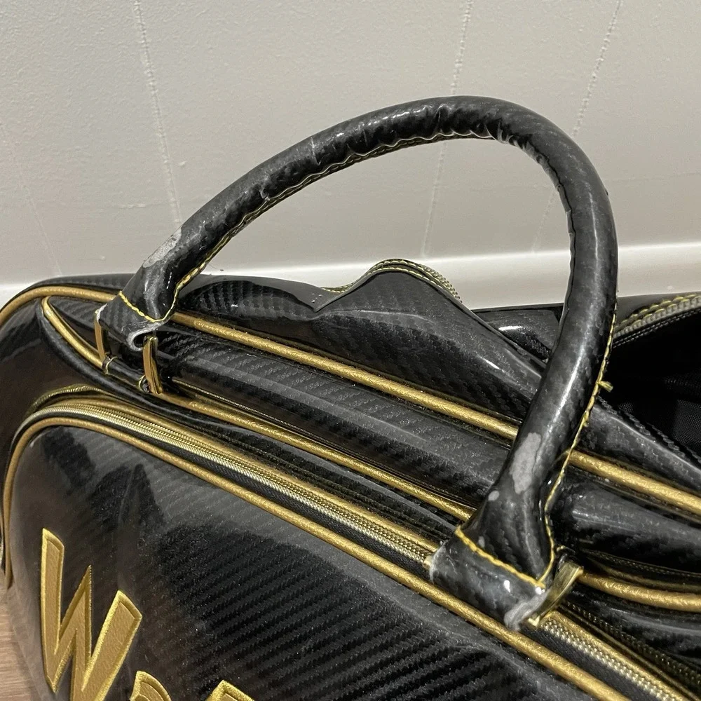 Wazaki Japan Golf Duffle Bag Black Carbon Fiber Gloss READ